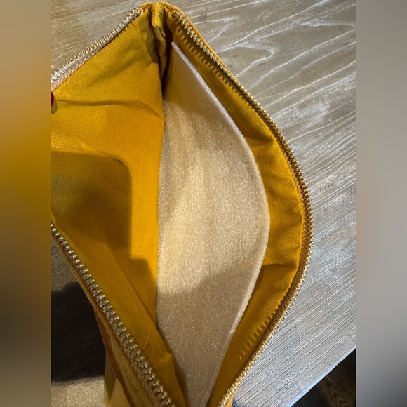 Sezane Velvet Cosmetic Bag in Mustard - Picture 4 of 6